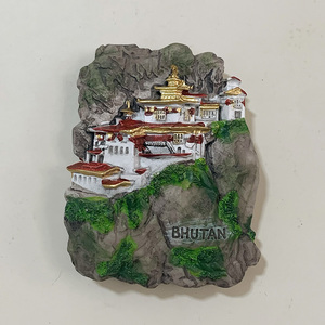 不丹虎穴寺立体冰箱贴磁力贴世界城市标志旅游纪念品礼物磁贴磁铁