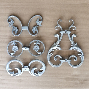 铝艺护栏配件大门铁艺铝合金双环花双浪花双梅花宝瓶农村大门配件