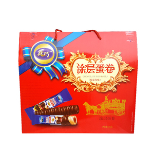 真巧 涂层巧克力鸡蛋卷饼干636g整箱零食小吃休闲食品礼盒装批发