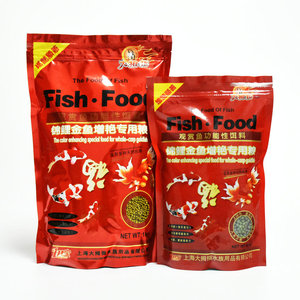 大拇指经典锦鲤鱼饲料 金鱼冷水鱼食 螺旋藻增艳鱼粮袋装1kg 500g
