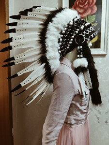 印第安人羽毛头饰儿童摄影道具走台服饰