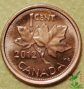 加拿大2012年1分 无磁版 19mm 枫叶 女王 外国硬币钱币外币收藏31