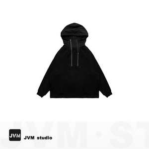 2023秋冬季新款欧货正版JVM定制半拉锁带帽抽带时尚卫衣女9.07