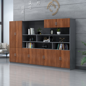 00美伯顿旗舰店天猫文件柜资料柜木质简约现代背景档案柜办公室书柜