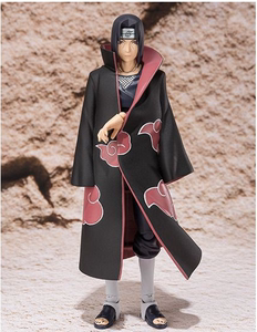 火影忍者疾风传宇智波 鼬 晓组织晓袍 可动换脸公仔手办模型盒装