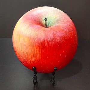 石头画成品苹果生日节日礼物家居饰品创意diy手绘书架桌面摆件