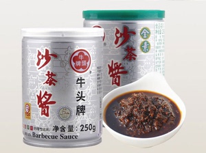 台湾牛头牌沙茶酱250g原味素食进口海鲜酱拌面火锅蘸酱沙茶面调料