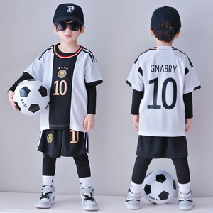 世界杯球衣德国队儿童足球服套装春秋款速干运动训练服亲子装定制