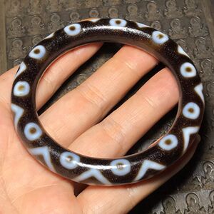 一物一图藏传古法老气风化包浆老玛瑙天珠手镯玉石镯子礼品收藏