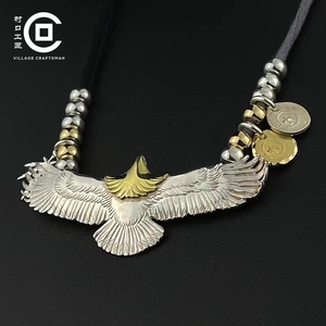 高桥吾郎goros中古版18k全金鹰吊坠复古印第安银饰2人付款3500