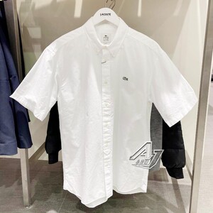 lacoste法国鳄鱼男式国内代购宽松休闲短袖衬衫ch3848-98