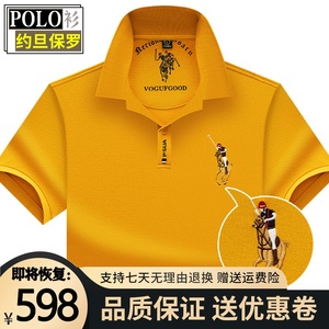 夏季品牌保罗短袖t恤男100纯棉宽松刺绣长袖polo衫男士高端上衣服