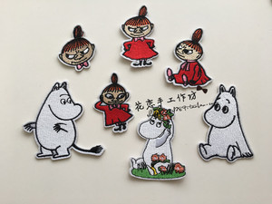 儿童可爱卡通动漫姆明家族亚美小女孩刺绣胸针胸花别针徽章配饰