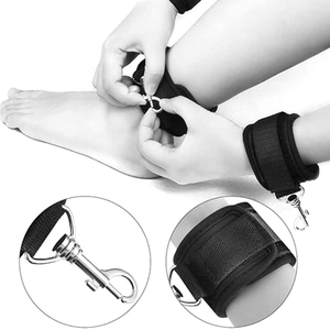 床上绑带尼龙手脚铐束缚捆绑套装固定在床垫上