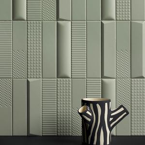 北欧草绿色俏皮饼干组合墙砖卫生间民宿商业空间背景墙特色瓷砖