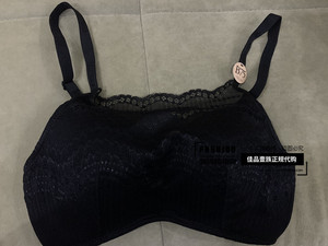 EBLIN专柜正品 ECBR723D12女式黑色蕾丝抹胸聚拢文胸内衣