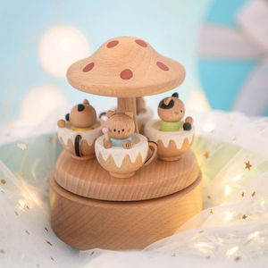 猫的天空之城音乐盒木质八音盒创意礼品猫咪乐园摆件送女友送闺蜜