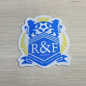 18 19年中超广州富力球员版烫印队徽 刺绣队徽 现货球迷用品周边