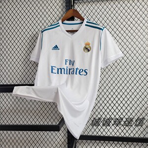17-18西甲皇马主场经典复古欧冠球迷球衣7号c罗运动短袖足球服