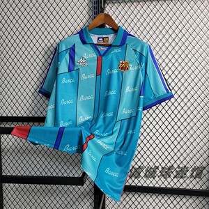 97-98巴萨经典复古主场球衣菲戈梅西休闲运动速干 短袖t恤 足球服