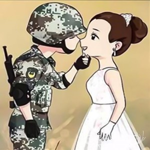 军人情侣头像唯美图片