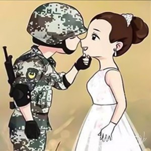 十字绣军人情侣钻石绣小副兵哥哥军旅结婚礼品军装婚纱贴钻画军嫂