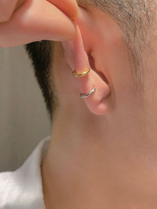 MUSEDEN杜掌门定制款养耳洞通体银实心简约无性别日常小号耳骨环