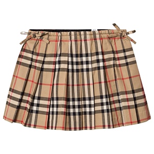 现货burberry 21春夏新品 儿童女童经典格子百褶裙短裙半裙