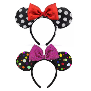 现货disney美国迪士尼米妮耳朵创意头箍女孩装扮头饰成人发饰