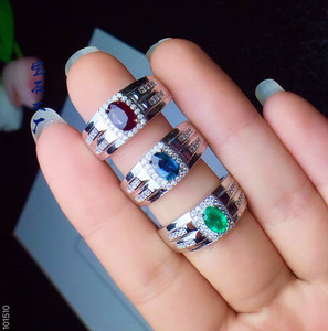 彩宝镶嵌戒指男