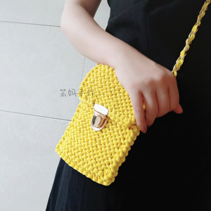 核步旗舰店天猫手工编织菠萝包包蛋袋零钱毛线diy成品手工编织钩针