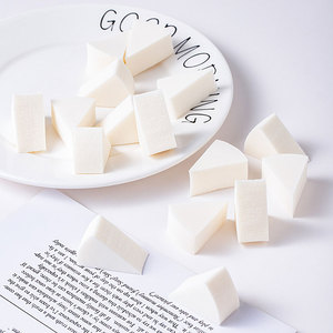 上新 不规则节约梯形一次性化妆粉扑儿童摄影纹绣美甲渐变色辅助