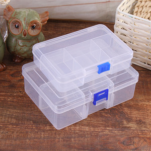 6格子储物盒子 工具收纳小盒子配件饰品整理盒透明塑料方格子盒子