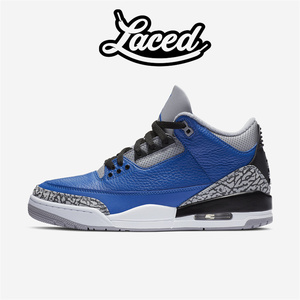 air jordan 3 varsity royal aj3 蓝水泥爆裂纹篮球鞋 ct8532-400