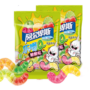 阿尔卑斯乐嚼q橡皮糖果汁软糖酸甜创意qq糖大袋可爱儿童网红零食