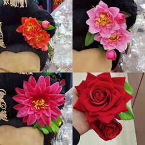 苗族头饰头花红花新款日常穿戴民族服装佩戴演出服装头饰花