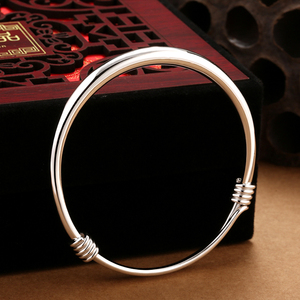 雪银印记 北上广赵小亮同款手镯纯银999足银正品云南雪花银手镯子