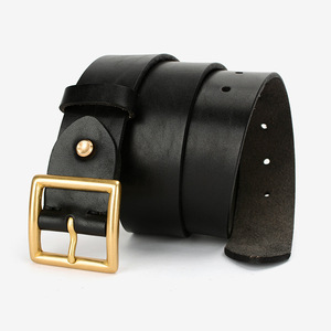 多功能裤带牛皮户外双排孔双扣铜头皮带男士腰带山猫咪咪咪咪368