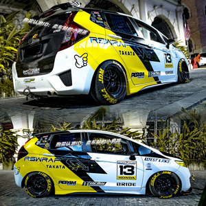 飞度贴纸改装个性拉花