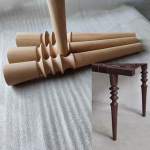 定制实木桌腿餐桌腿书桌腿茶几腿装饰柱梳妆台腿吧台复古腿中欧式