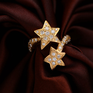 18k金镶嵌钻石 星星戒指【真正的灵魂伴侣总会找回彼此】存臻珠宝