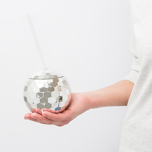 新款银色迪斯科球杯子塑料迪斯科球杯造型饮料杯子装饰杯