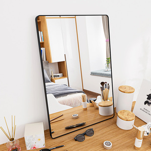 北欧化妆镜台式网红桌面装饰壁挂大号卧室轻奢梳妆台挂墙浴室镜子