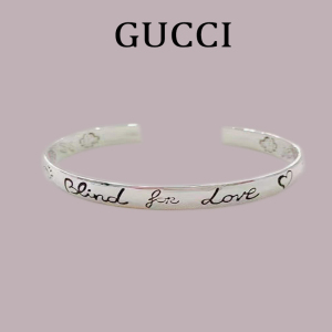 gucci古奇古驰手镯925纯银双g复古爱无畏灵蛇方形g手链男女送礼物