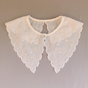 白色雪纺绣花小披肩假领子女多功能装饰领衣服外搭蕾丝领韩版百搭