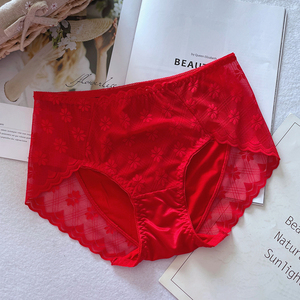 女士内裤红色一条装