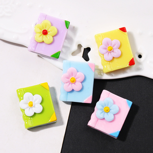 花朵书本奶油胶手机壳树脂饰品配件diy材料包手工自制水晶滴胶