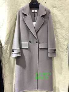 苏伯莱SBL7706正品2017冬新款修身气质女军装风双面羊绒大衣外套