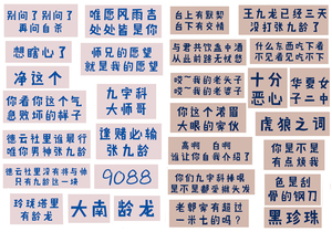 德云社龄龙贴纸周边张九龄官方王九龙同款文字应援手账贴纸