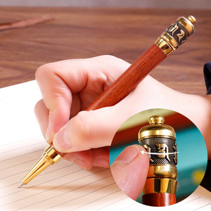 德田六字真言转经轮笔签字笔商务佛教用品礼品笔转经筒签字笔